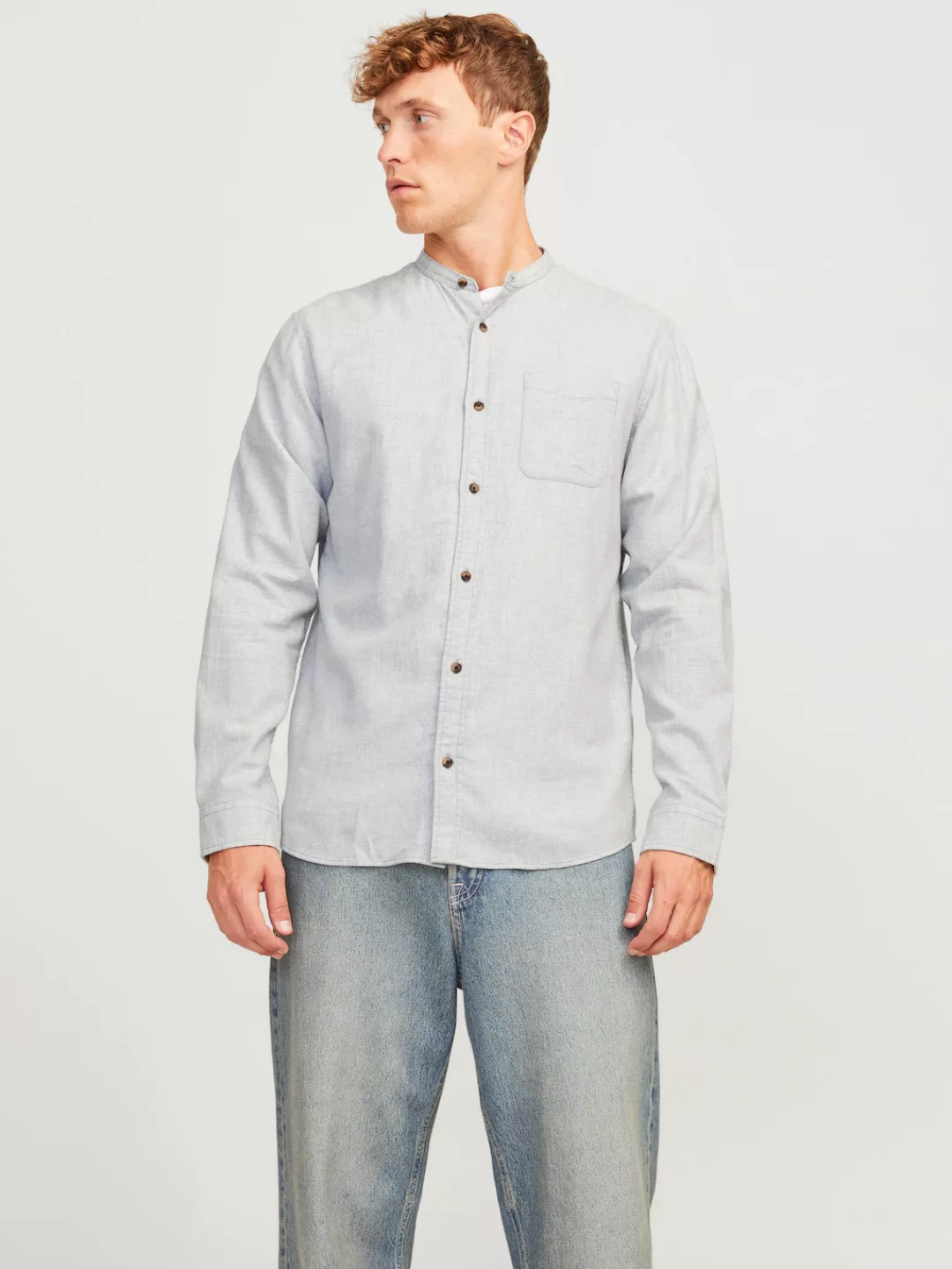 Jack & Jones Langarmhemd "JJEBAND MELANGE SHIRT LS SN" günstig online kaufen