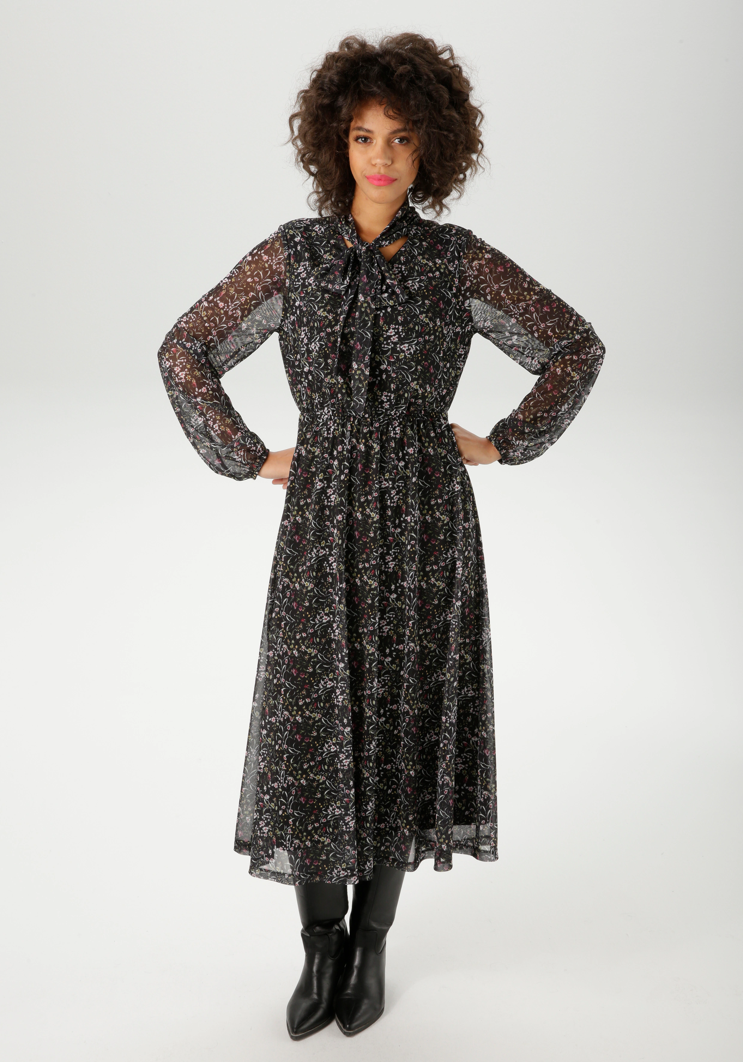 Aniston CASUAL Blusenkleid, mit farbenfrohen Blümchen bedruckt - NEUE KOLLE günstig online kaufen