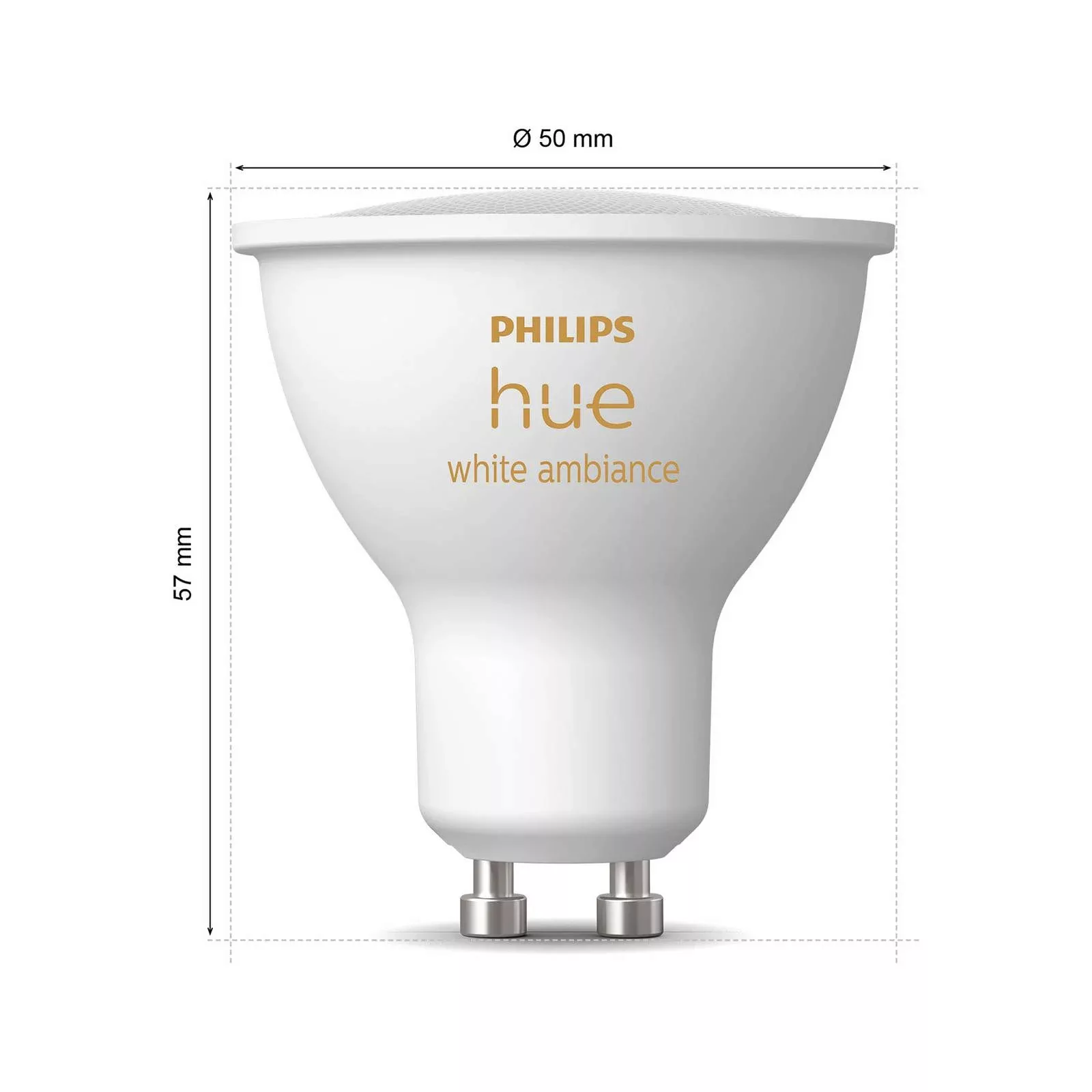 Philips Hue White Ambiance LED-Reflektor GU10 4,2 W, 2er-Set günstig online kaufen