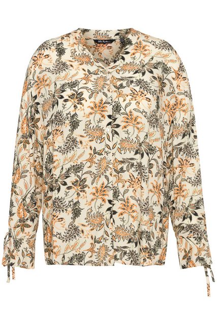 Ulla Popken Longbluse Bluse Paisley A-Linie Stehkragen Langarm günstig online kaufen