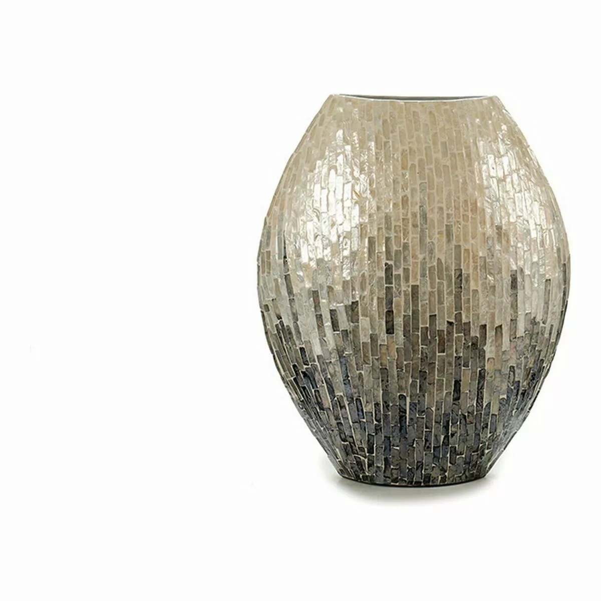 Vase Holz Grau Perlmutt Dm (18 X 44,5 X 40 Cm) günstig online kaufen