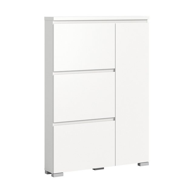 xonox.home Schuhschrank in Weiß - 95x130x18cm (BxHxT) günstig online kaufen