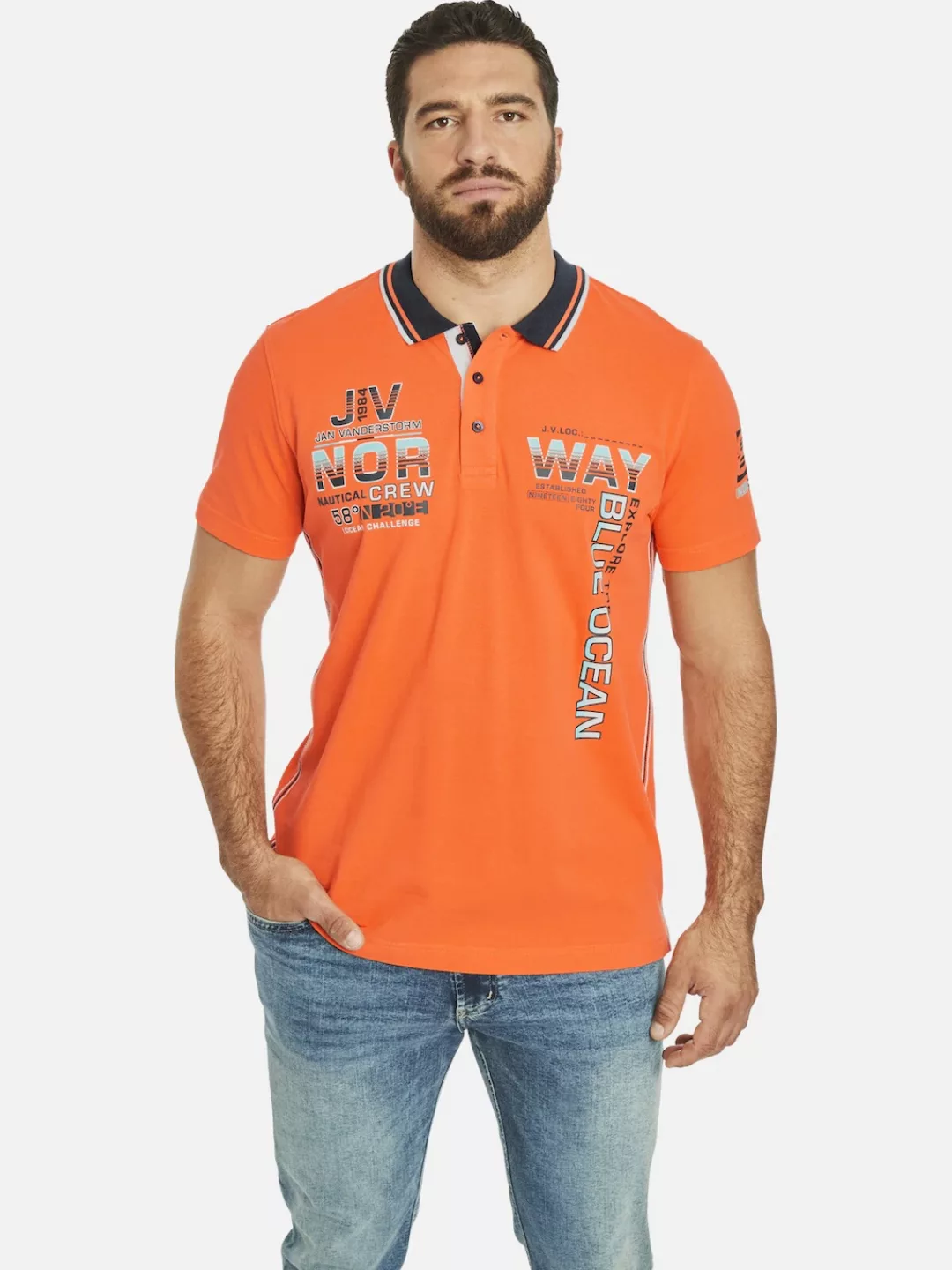 Jan Vanderstorm Poloshirt JERKER aus weichem Baumwoll-Piqué günstig online kaufen