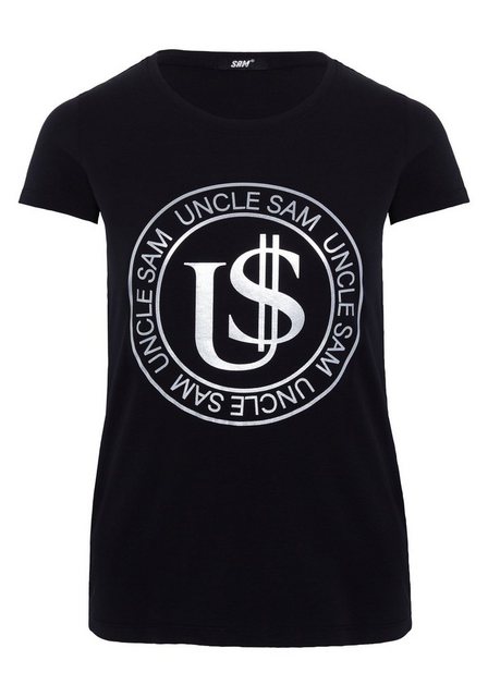 Uncle Sam Print-Shirt mit coolem Metallic-Wording-Print günstig online kaufen