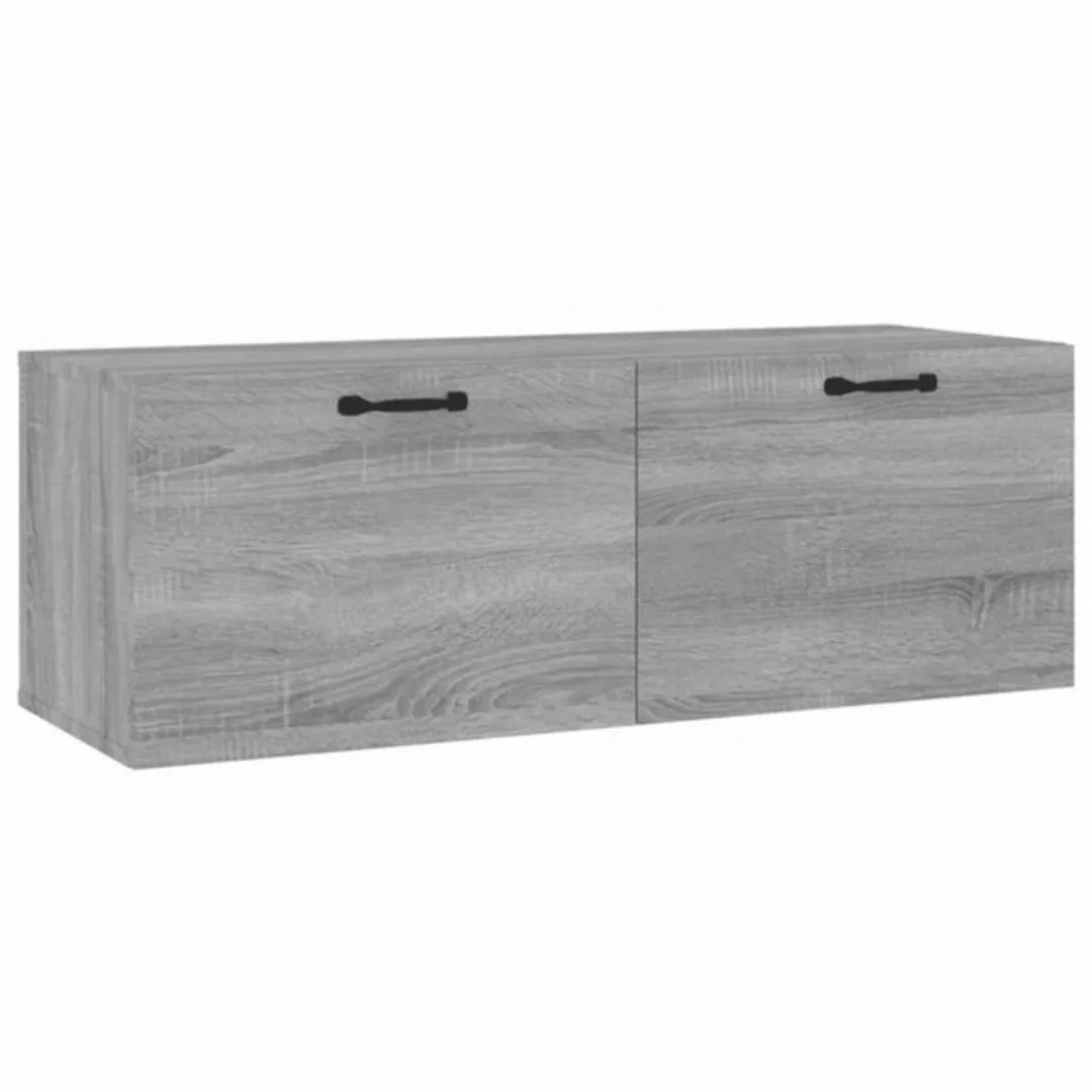 vidaXL Fächerschrank Wandschrank Grau Sonoma 100x36,5x35 cm Holzwerkstoff ( günstig online kaufen