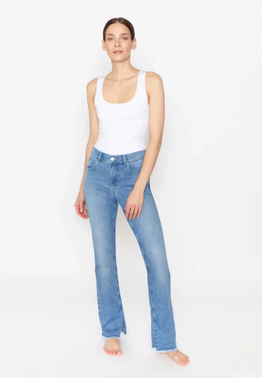 ANGELS Bootcut-Jeans "LENI SLIT FRINGE" günstig online kaufen