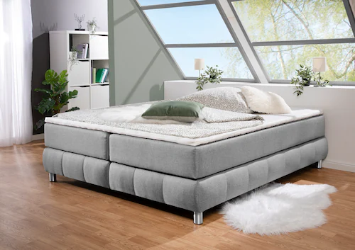 andas Boxspringbett "Salo", Ohne Kopfteil, inkl. Topper, auch in Überlänge günstig online kaufen