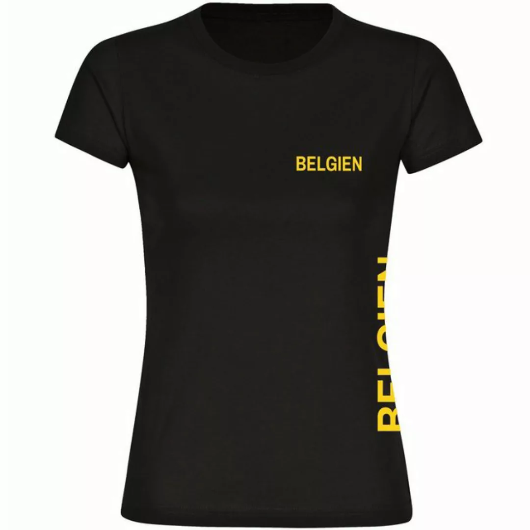 multifanshop T-Shirt Damen Belgien - Brust & Seite - Frauen günstig online kaufen