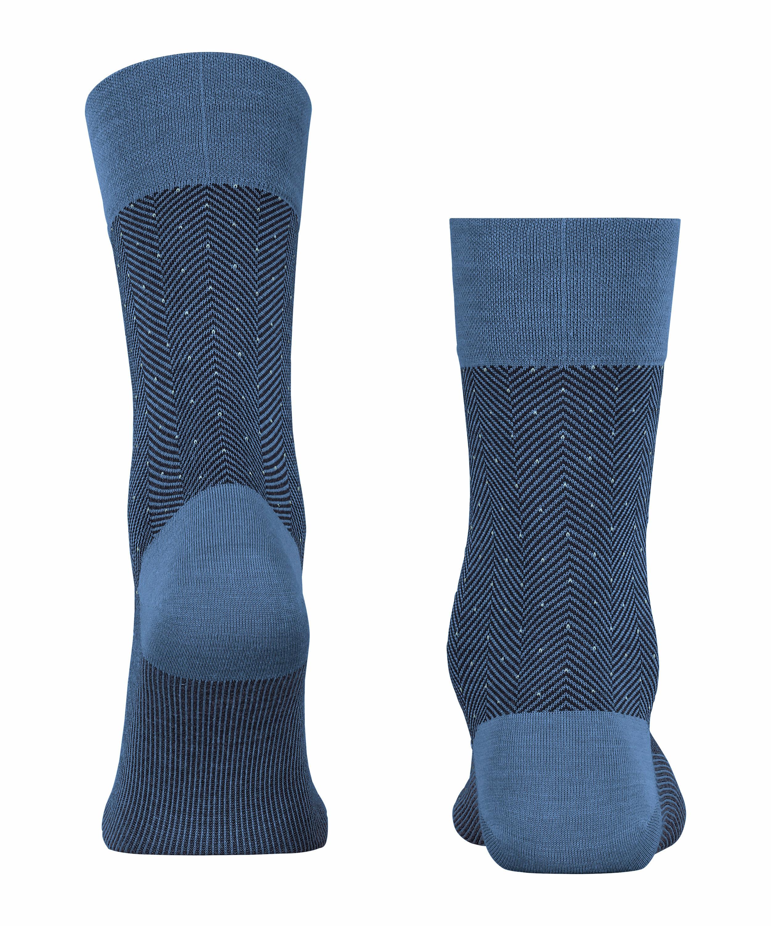 FALKE Sensitive Herringbone Herren Socken, 47-48, Blau, AnderesMuster, Schu günstig online kaufen