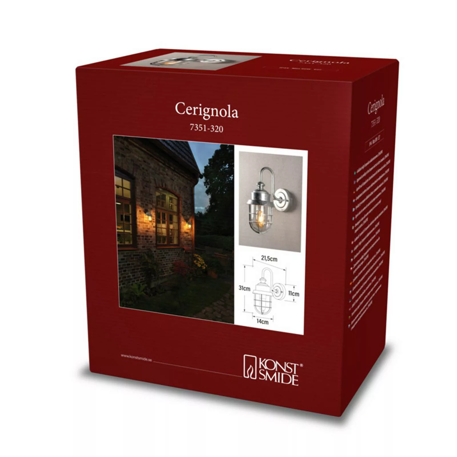 Außenwandleuchte Cerignola silber günstig online kaufen
