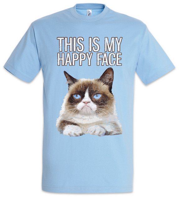 Urban Backwoods Print-Shirt This Is My Happy Face Herren T-Shirt Grumpy Kat günstig online kaufen