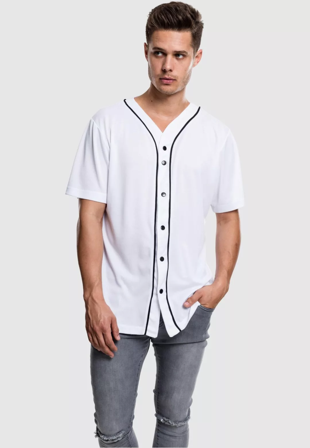 URBAN CLASSICS T-Shirt "Urban Classics Herren Baseball Mesh Jersey", (1 tlg günstig online kaufen