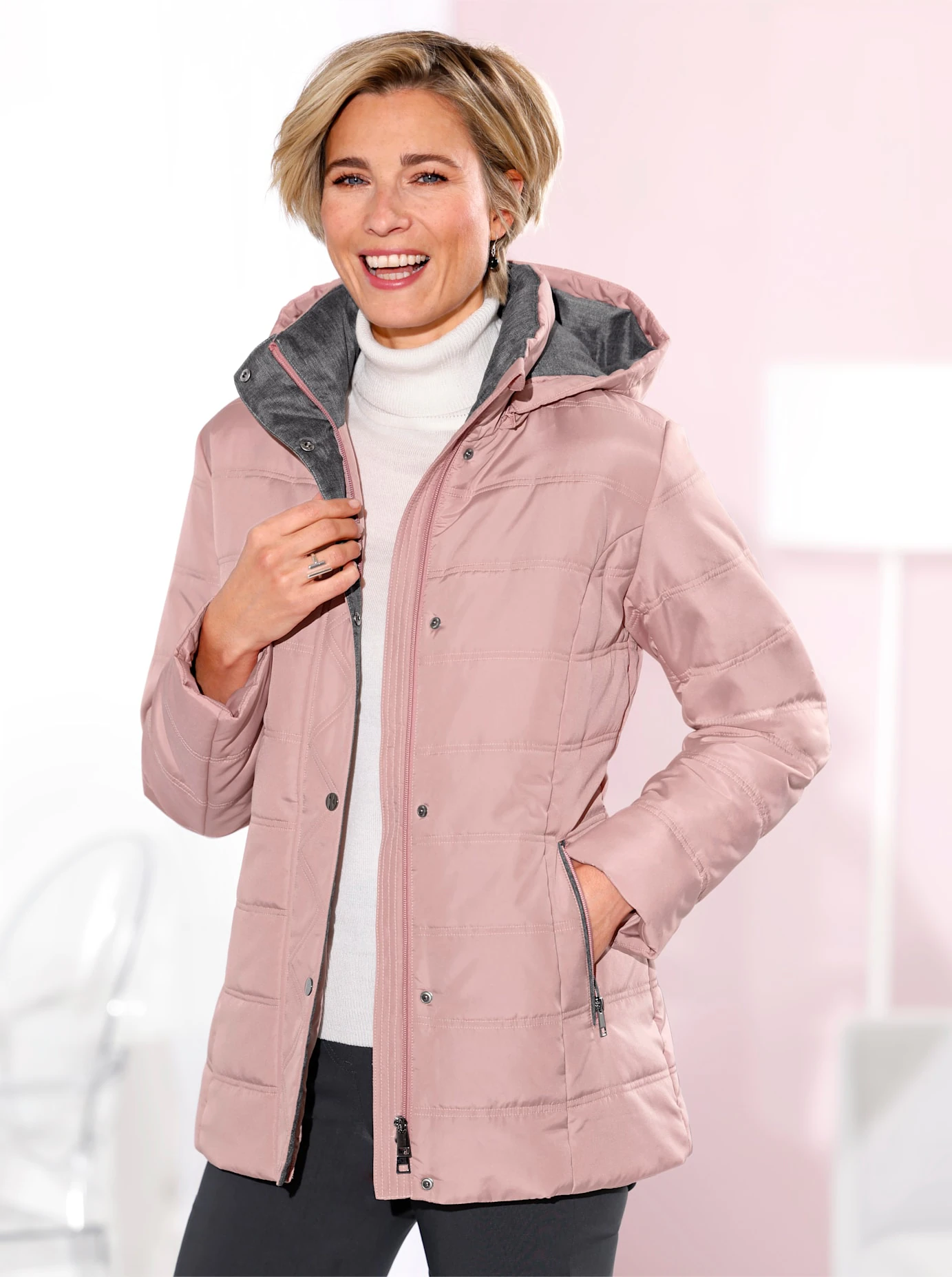 Classic Basics Steppjacke, mit Kapuze günstig online kaufen