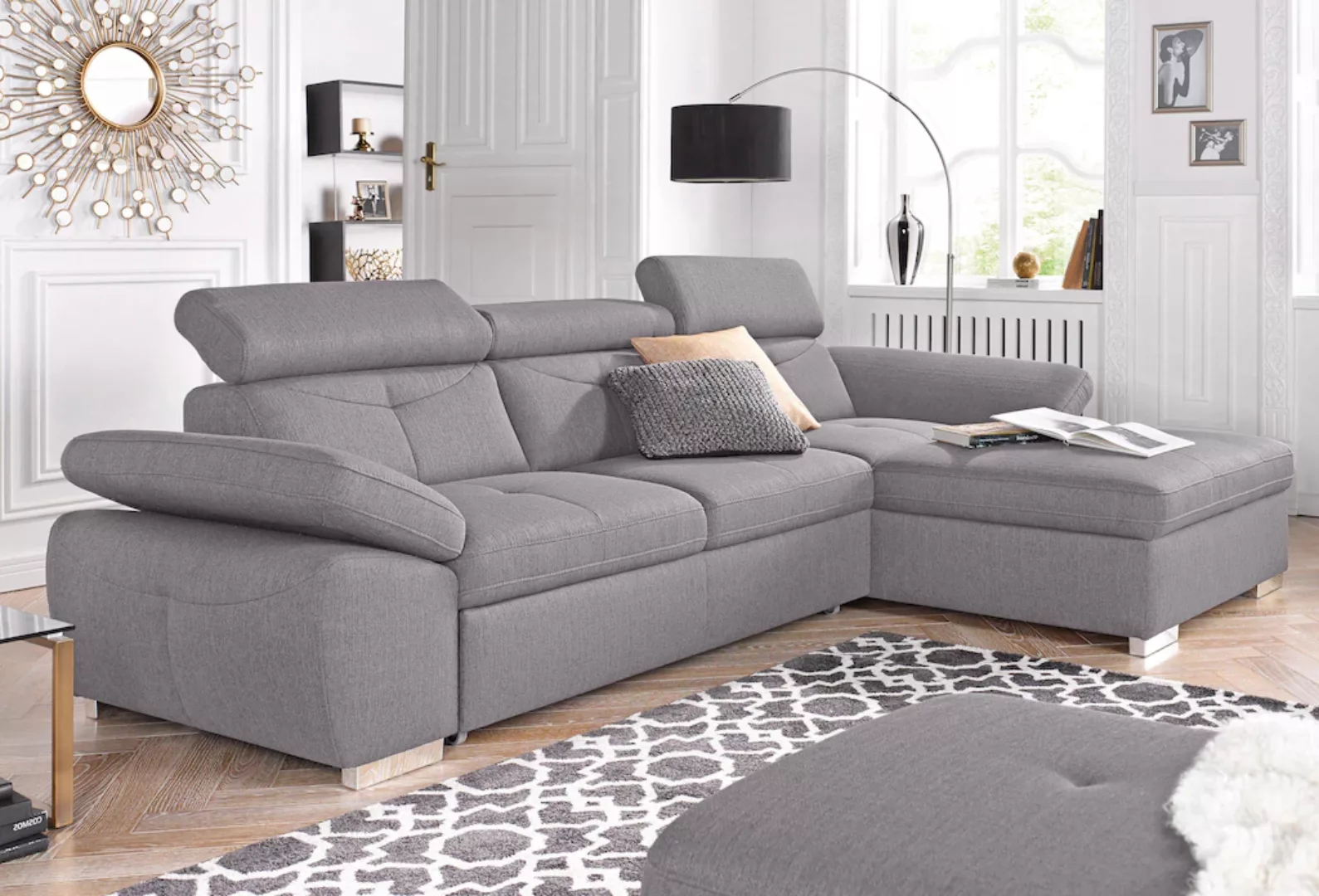 exxpo - sofa fashion Ecksofa »Spring, super bequem und komfortabel mit Armt günstig online kaufen