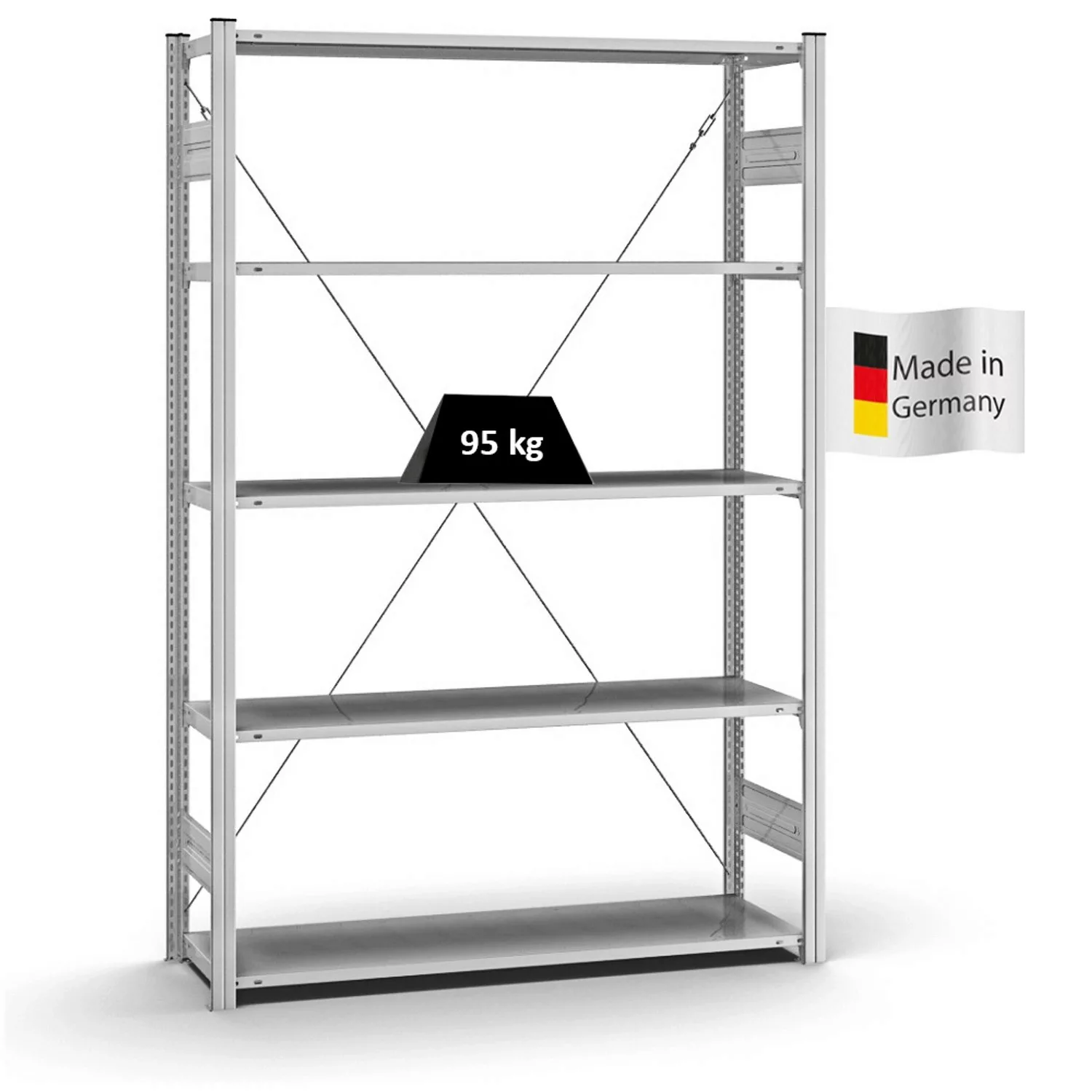 PROREGAL Profi Lagerregal Stecksystem T-Profil Grundregal HxBxT 200 x 130 x günstig online kaufen