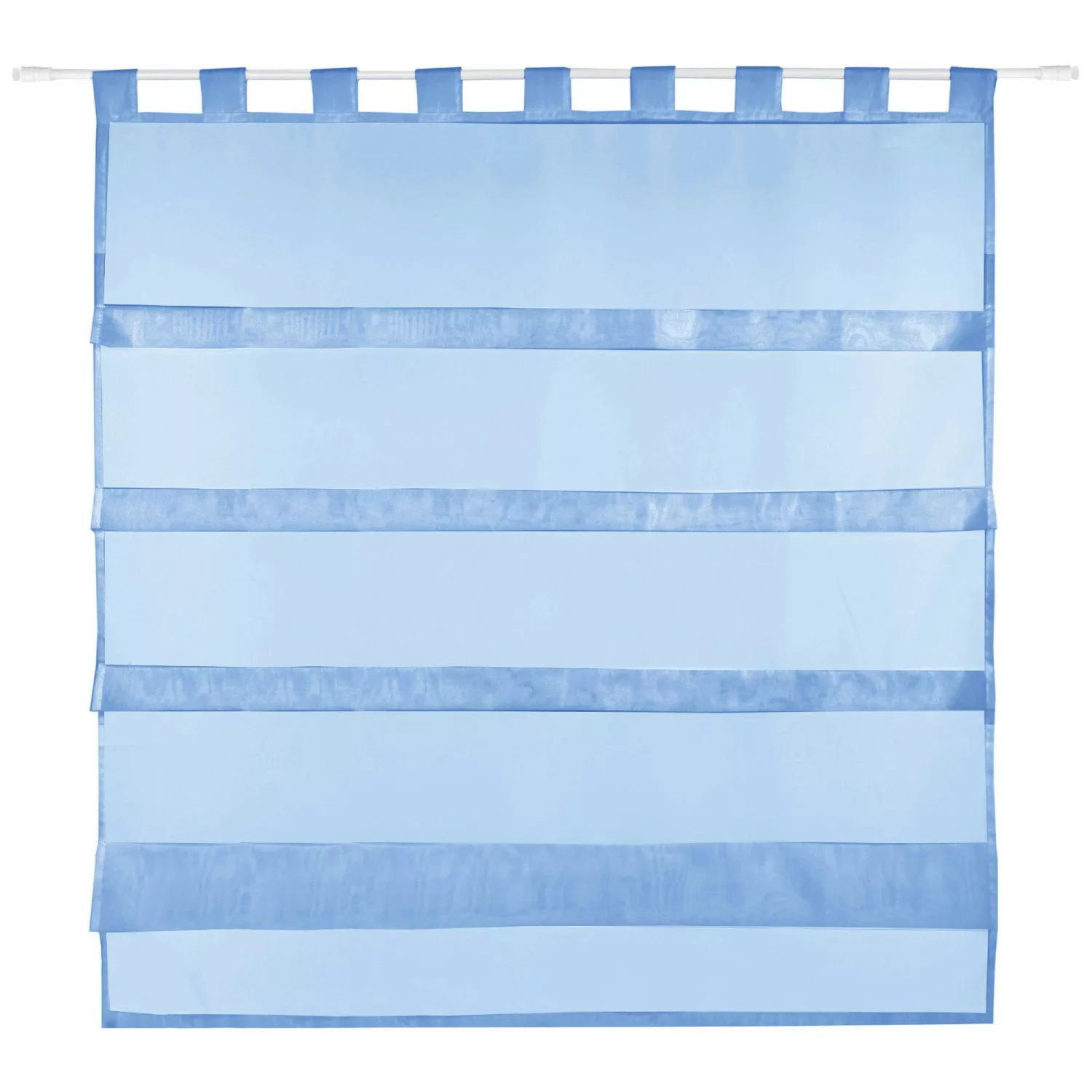 Bestlivings Sky Gardine Raffoptik Schlaufe 100 cm x 110 cm Blau günstig online kaufen