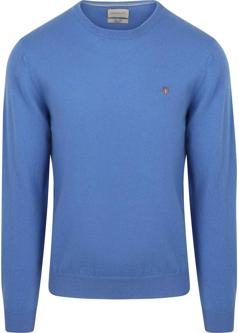 Gant Pullover Lammwolle Mid Blau - Größe XXL günstig online kaufen