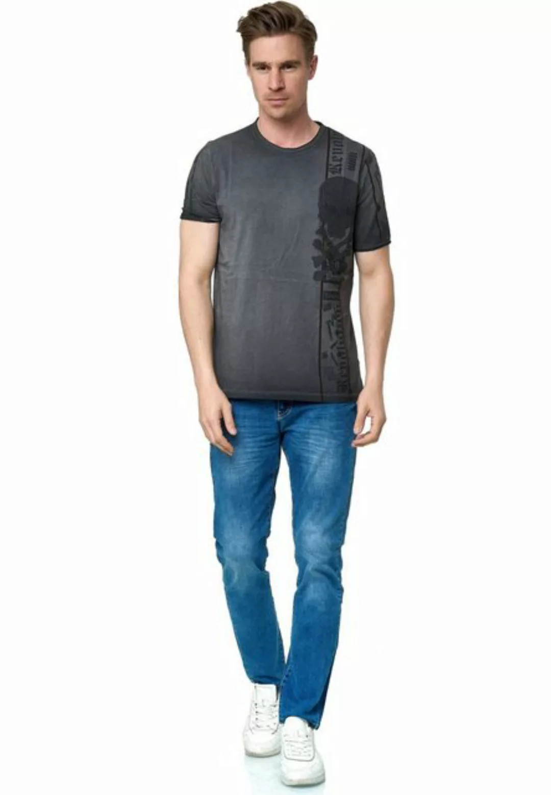Rusty Neal T-Shirt im verwaschenen Look günstig online kaufen