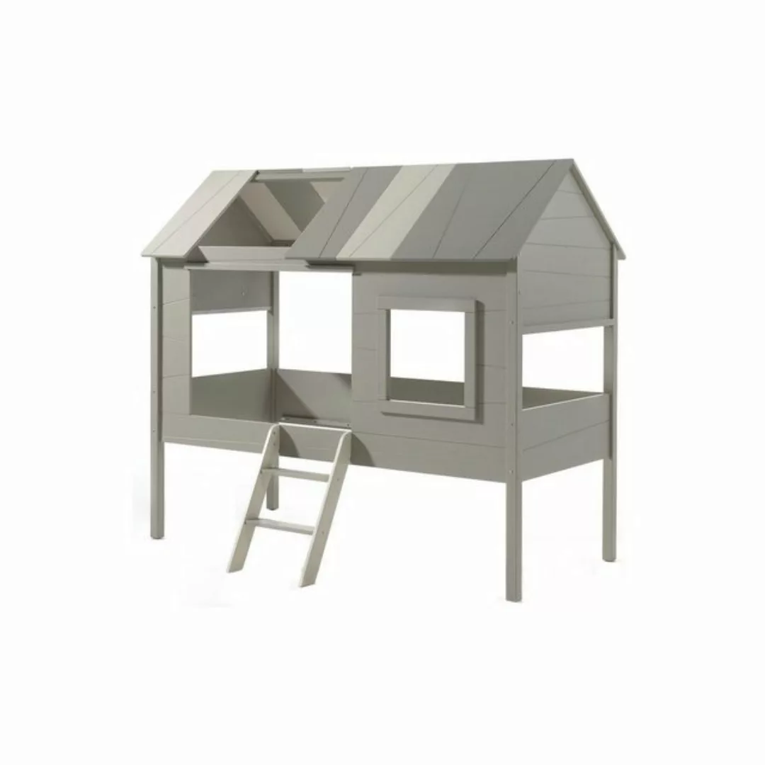 Kindermöbel 24 Hausbett Jelany inkl Dachüberbau + Vorhangset günstig online kaufen