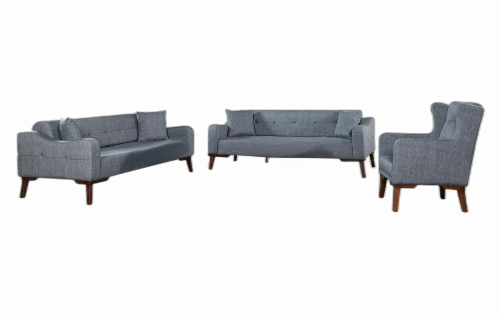 Xlmoebel Sofa Sofaset Komplett 3-teilig Sofa Stühle Sitzgruppe 3+3+1, 1 Tei günstig online kaufen