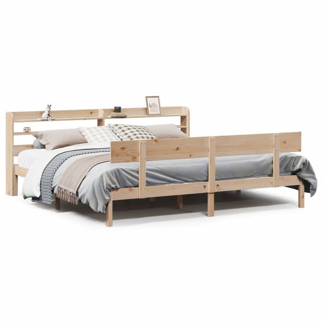 vidaXL Bett, Massivholzbett ohne Matratze Weiß 100x200 cm Kiefernholz günstig online kaufen