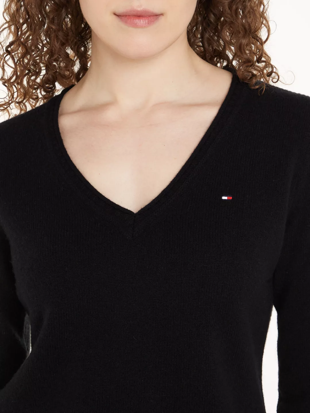 Tommy Hilfiger Strickpullover "SOFT WOOL V-NK SWEATER", mit V-Ausschnitt au günstig online kaufen