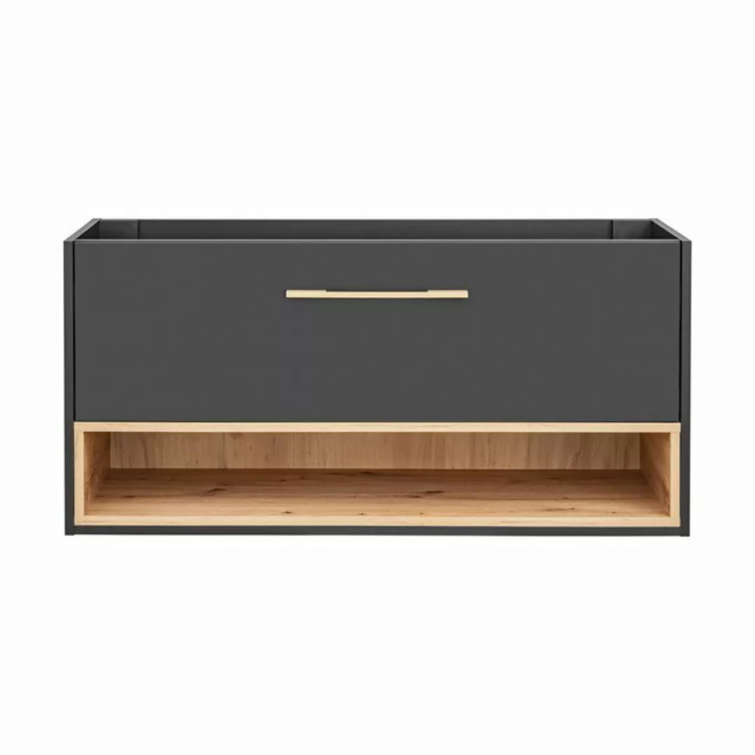 Waschtischunterschrank 120 cm BOLOGNA-56 in anthrazit mit Artisan Eiche Nb. günstig online kaufen