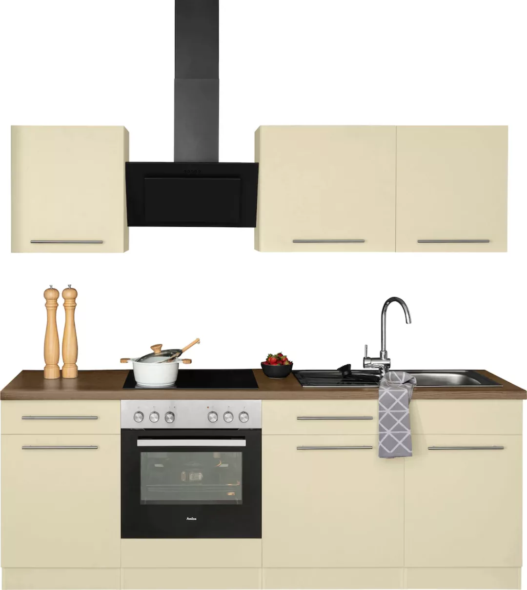 wiho Küchen Küchenzeile "Unna", mit E-Geräten, Breite 220 cm günstig online kaufen