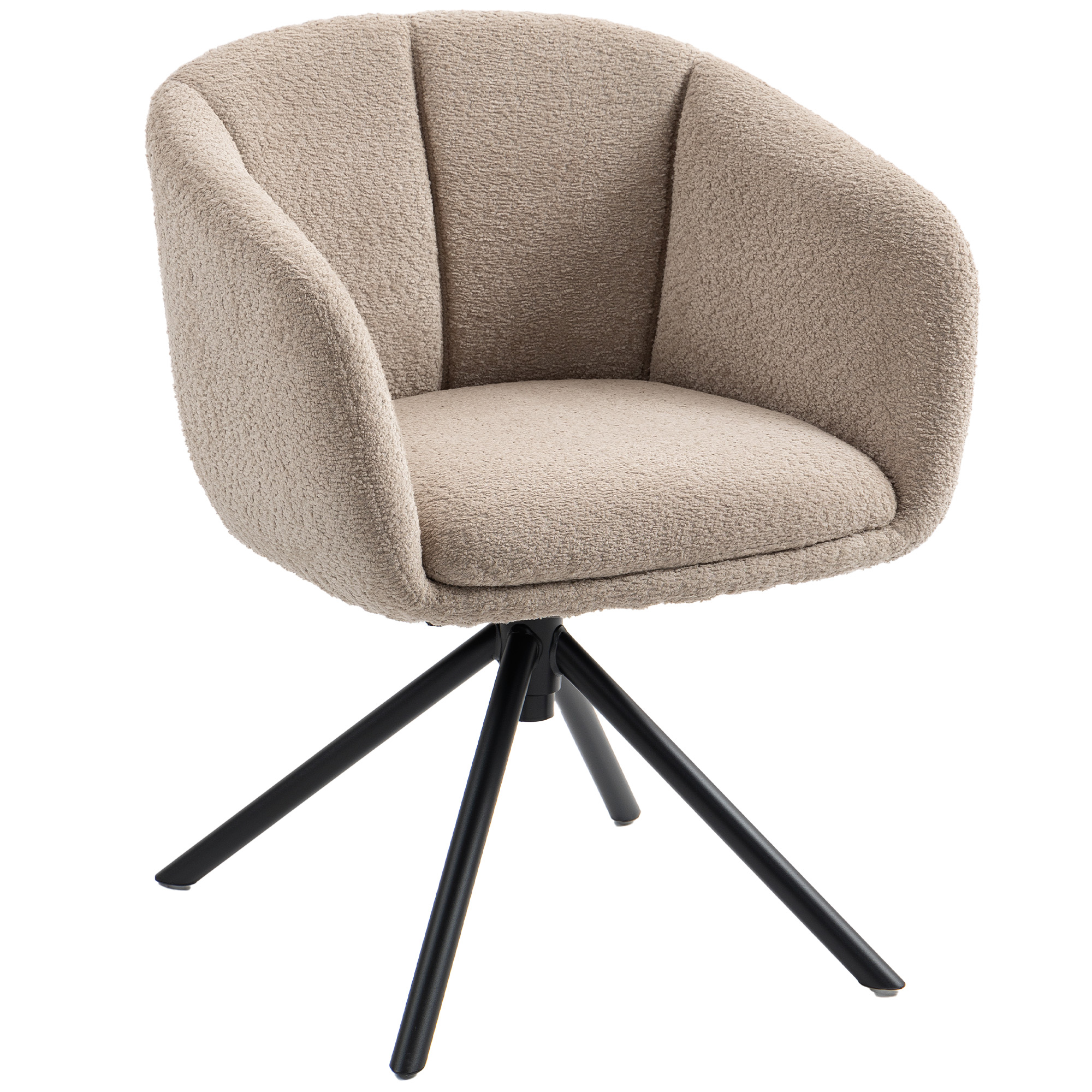 HOMCOM Sessel Loungesessel mit Armlehne, Leinenoptik, Esszimmerstuhl drehba günstig online kaufen