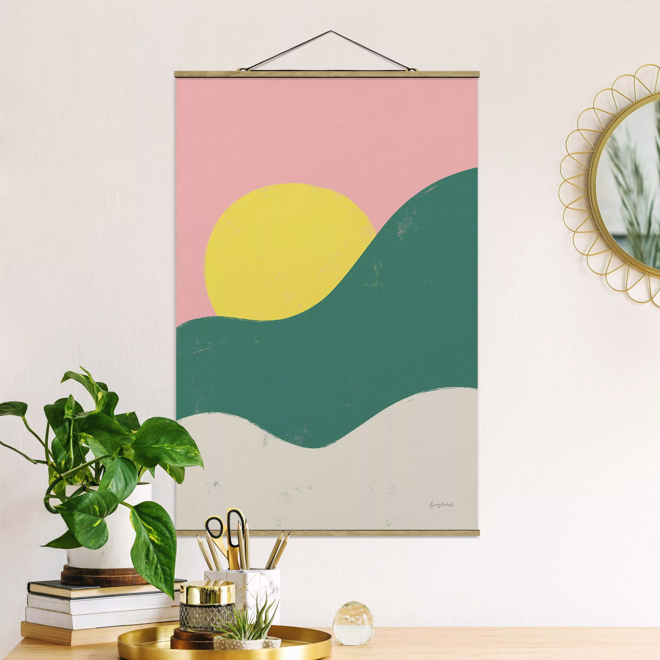 Stoffbild mit Posterleisten Sonnenjäger II günstig online kaufen