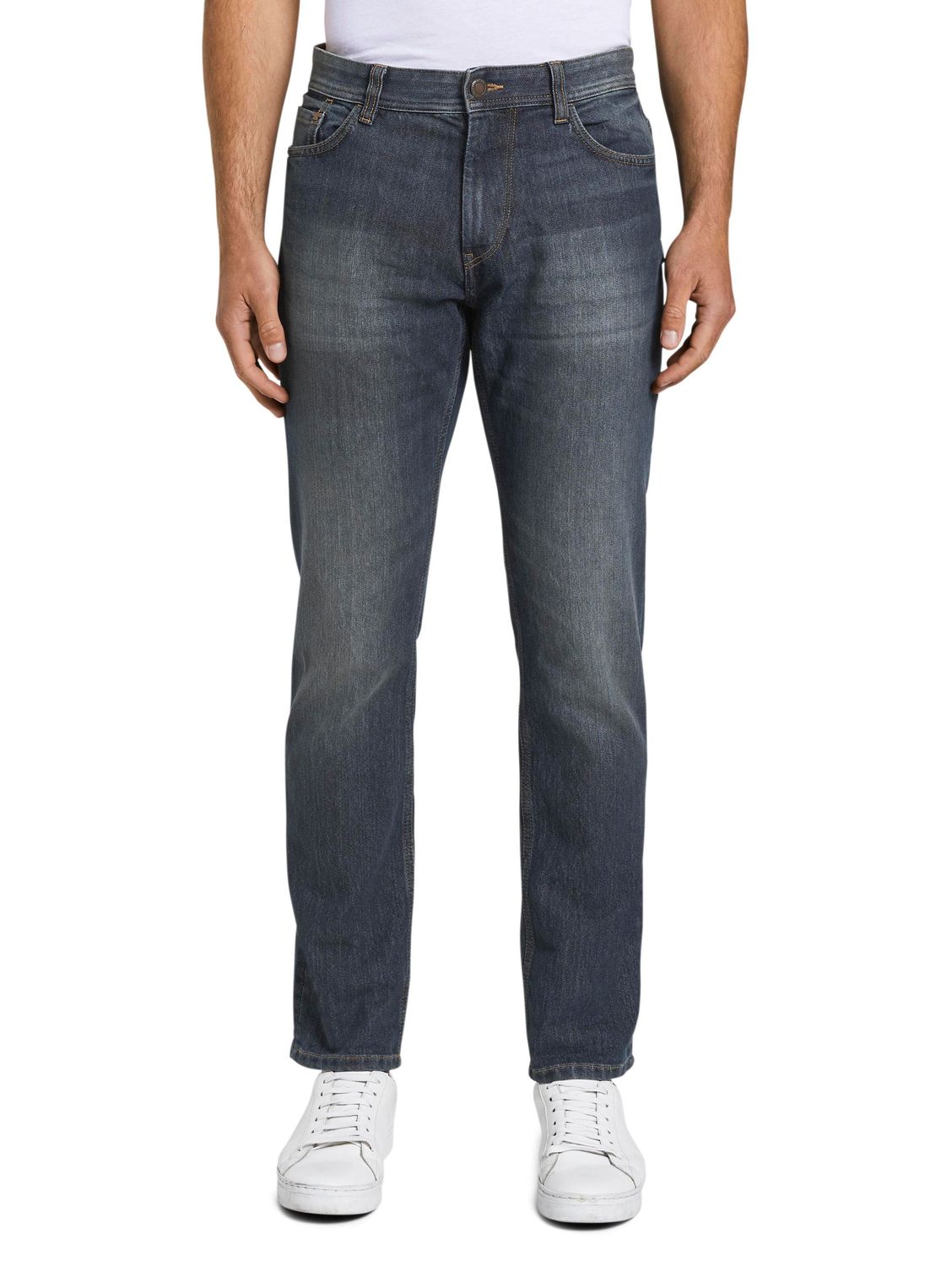 Tom Tailor Herren Jeans Marvin - Straight Fit - Blau - Mid Stone Wash Denim günstig online kaufen