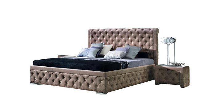 Xlmoebel Bett Lederbett Chesterfield mit Polsterung und Bettkasten für das günstig online kaufen