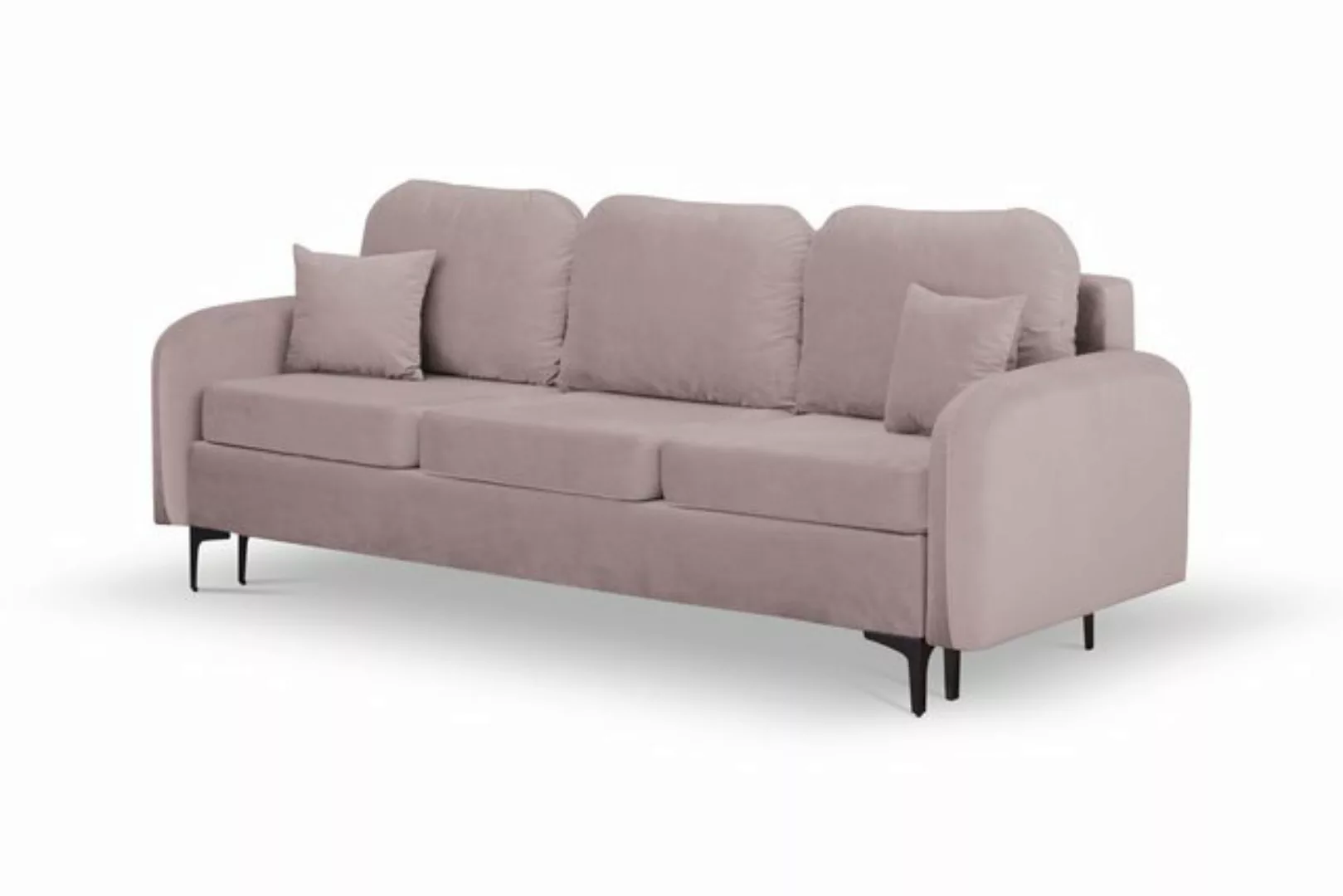 Compleo Schlafsofa 228 cm breit BELLA, Klassisch design, Metallfüße günstig online kaufen