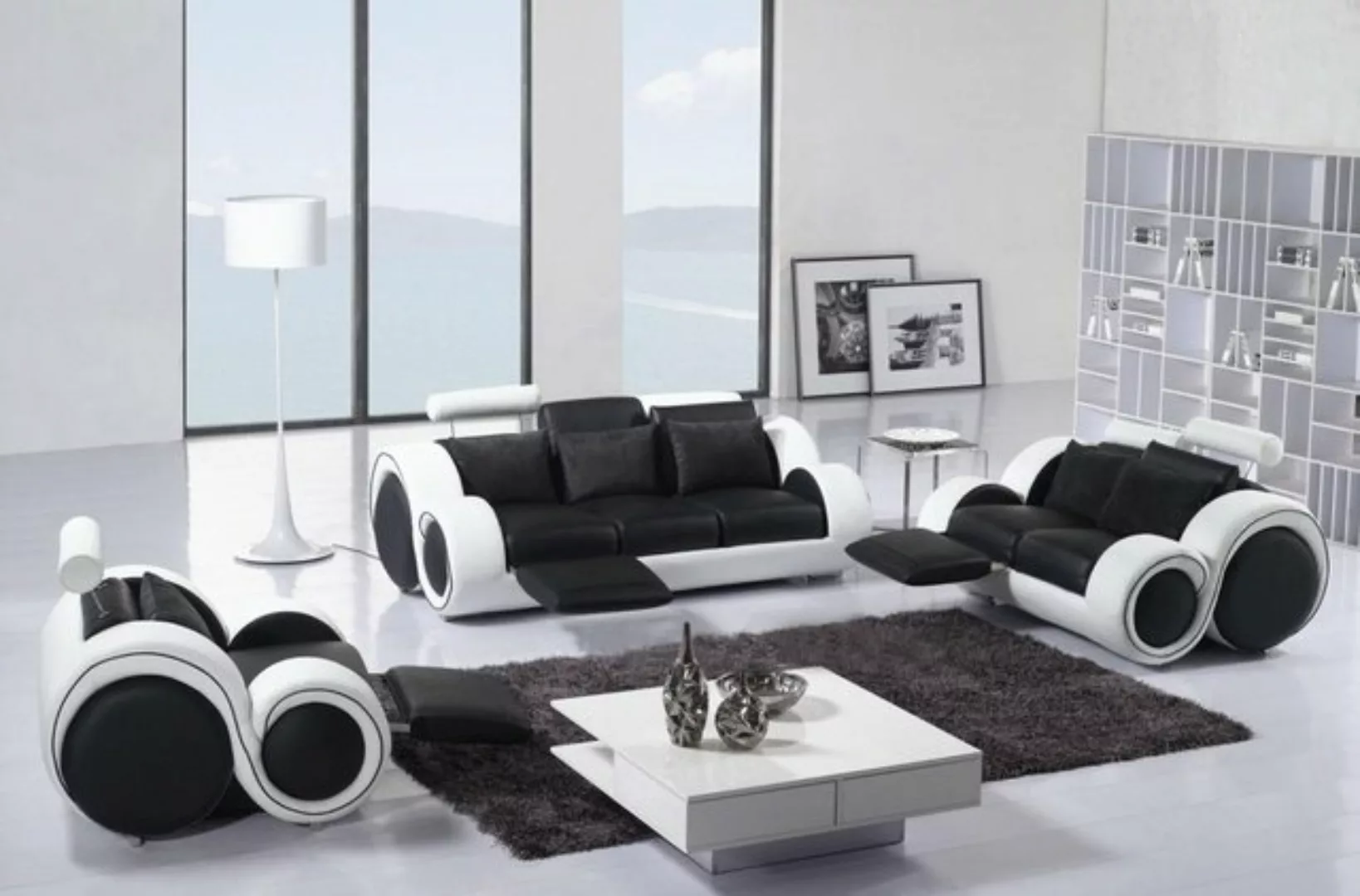 JVmoebel Sofa Moderne Sofagarnitur 3+2+1 Relax Funktion Sitzer Sofa Couch, günstig online kaufen