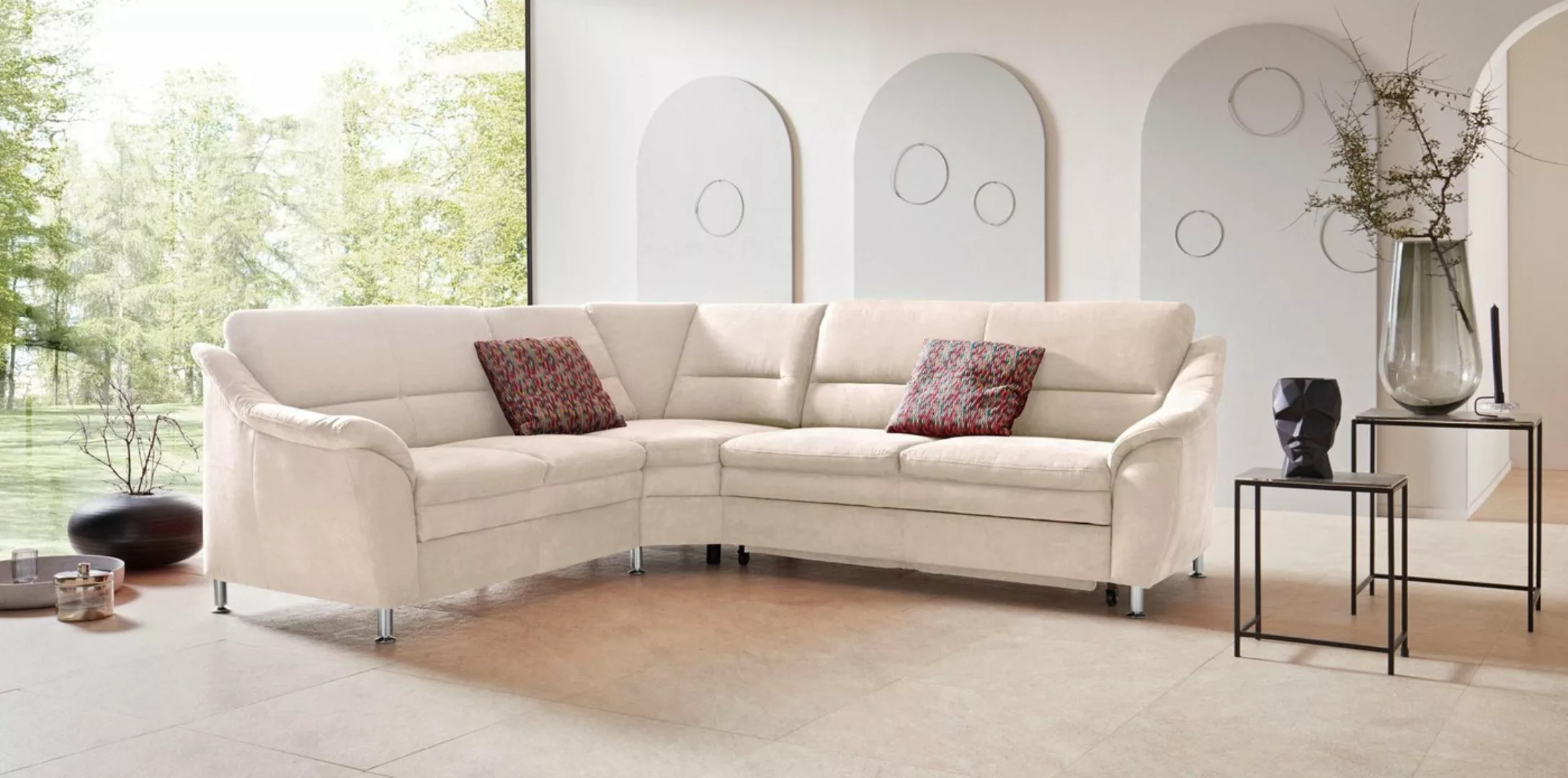 Places of Style Ecksofa "Cardoso L-Form", mit Trapezecke für mehr Sitzkomfo günstig online kaufen