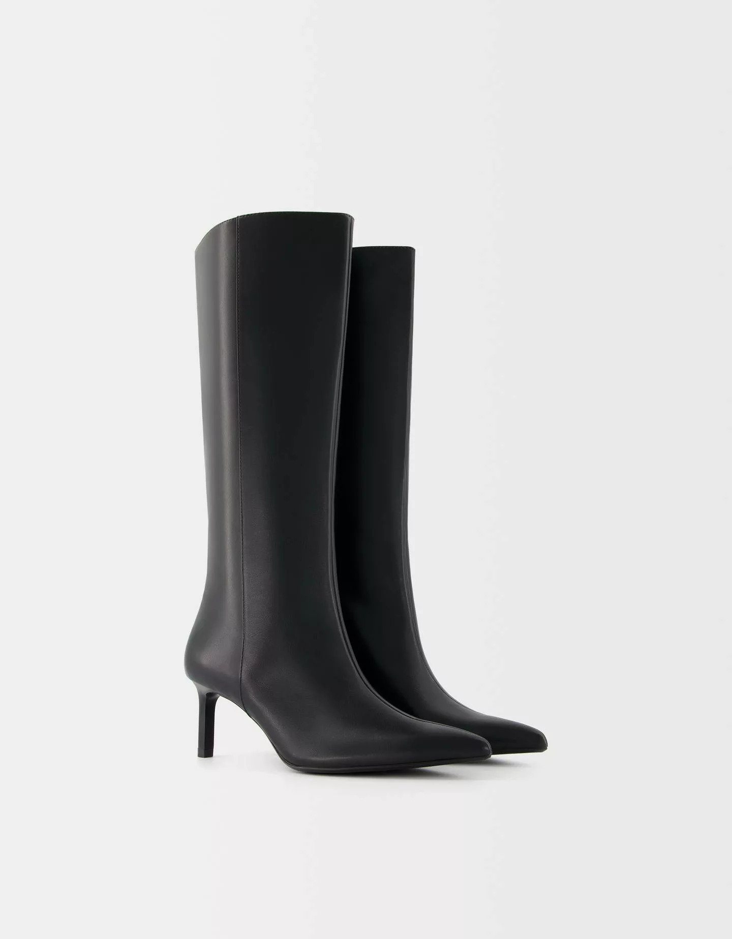 Bershka Stiefel Kitten-Heels Damen 38 Schwarz günstig online kaufen