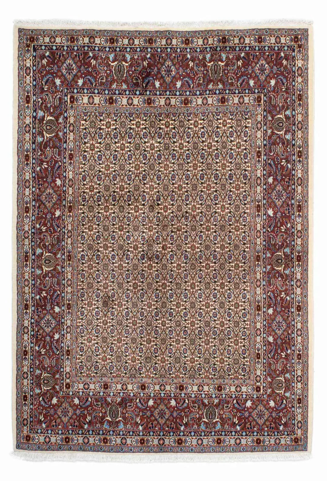 morgenland Wollteppich »Moud Stark Gemustert Beige 235 x 161 cm«, rechtecki günstig online kaufen