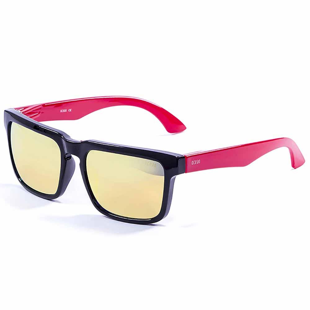 Lenoir Eyewear La Piste Sonnenbrille CAT3 Shiny Black & Red Arm Revo Yellow günstig online kaufen