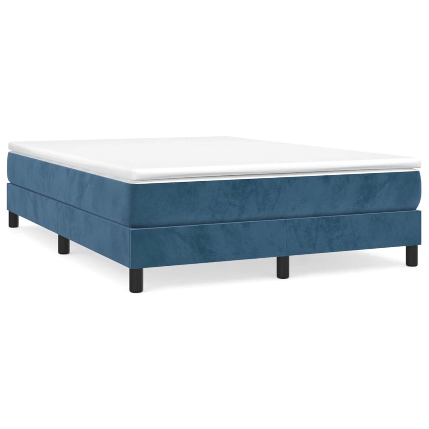 vidaXL Boxspringbett Dunkelblau 140x200 cm Samt1399557 günstig online kaufen