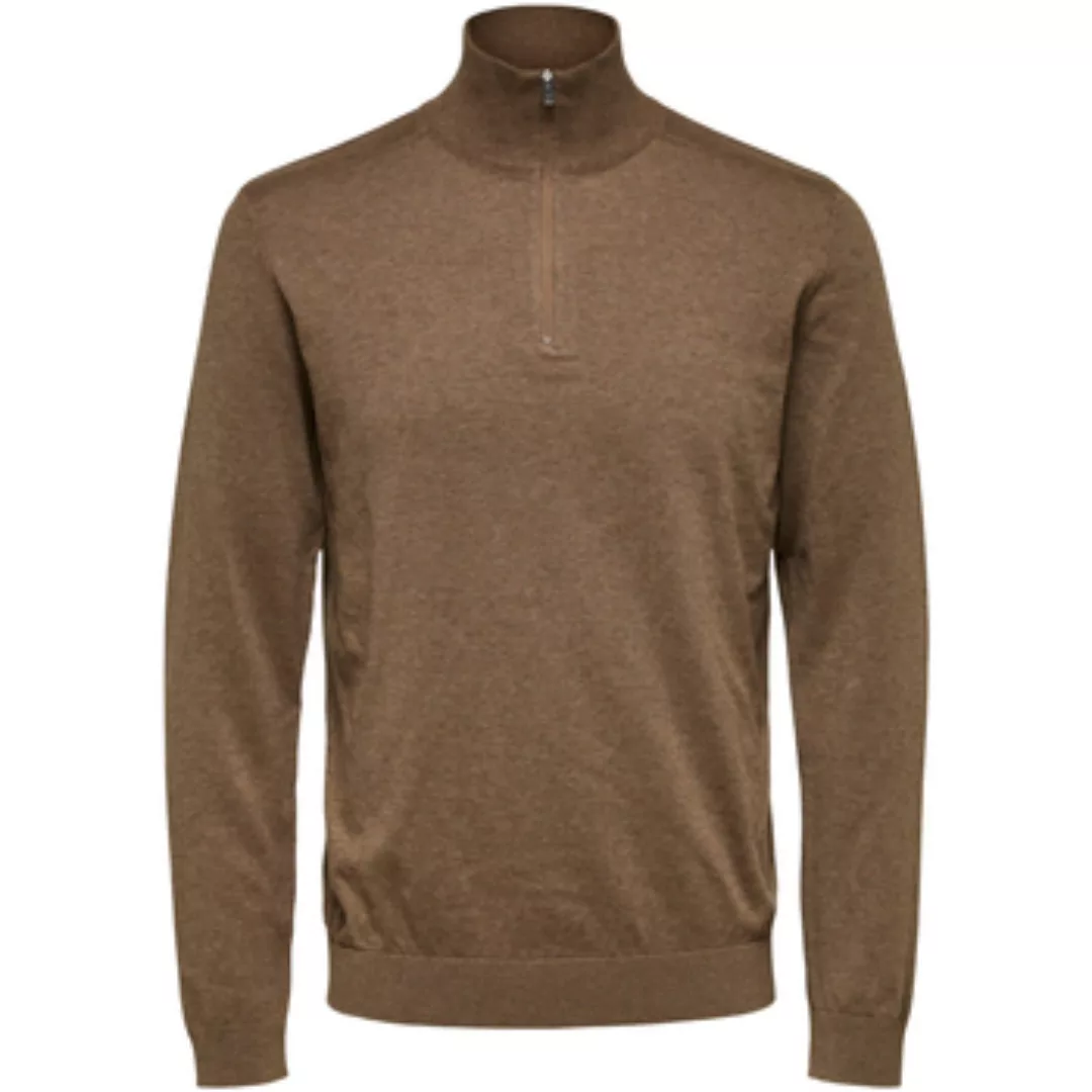 Selected  Sweatshirt Berg Half Zip Cardigan Teak günstig online kaufen