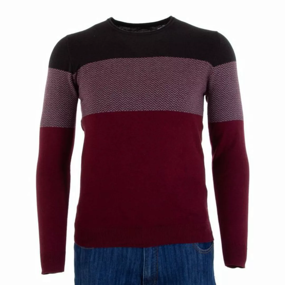 Ital-Design Strickpullover Herren Freizeit Stretch Pullover in Rot günstig online kaufen