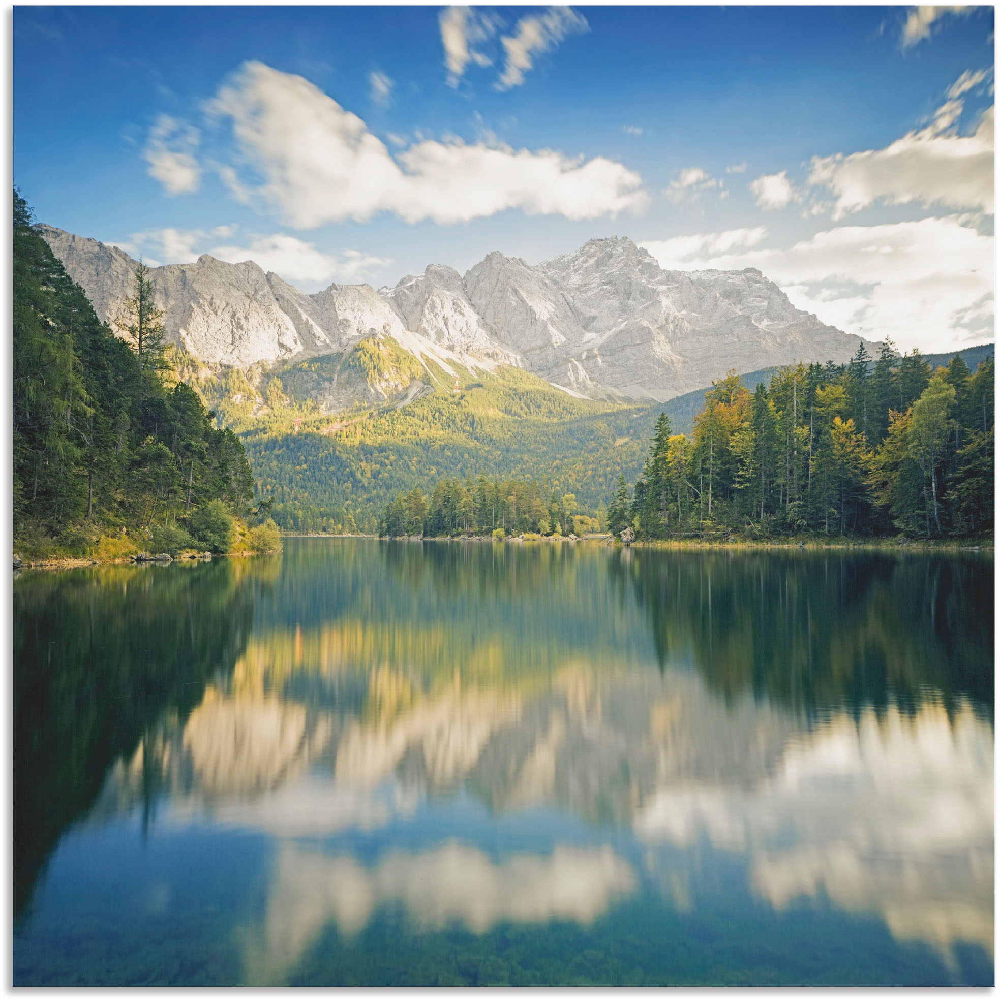 Artland Wandbild »Zugspitze mit Eibsee«, Berge & Alpenbilder, (1 St.), als günstig online kaufen