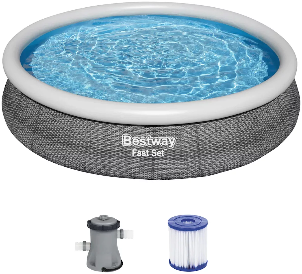 Bestway Quick-Up Pool "Pool-Set m. Filterpumpe 366x76cm", (Set, 3 tlg.), Øx günstig online kaufen