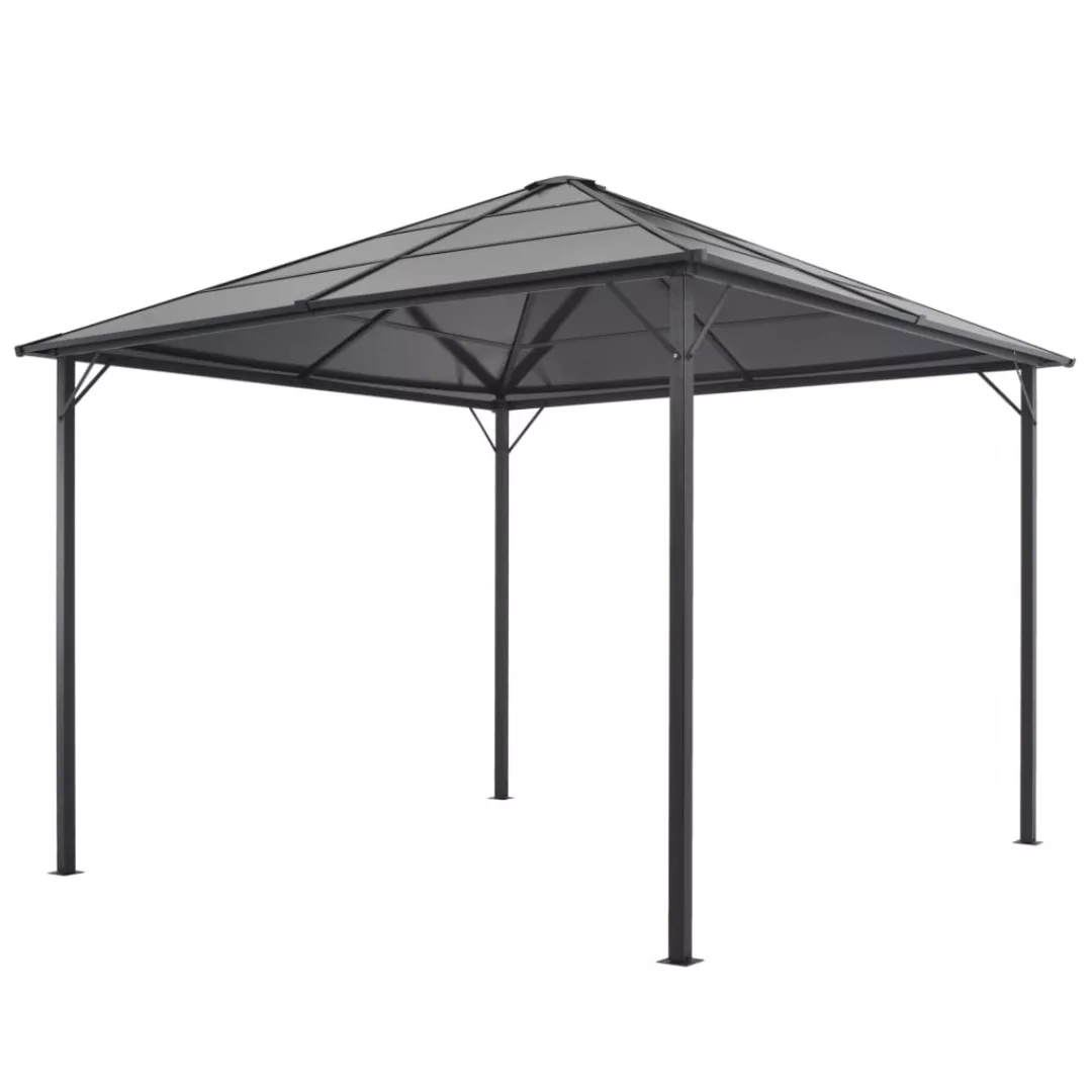 Gartenpavillon Mit Dach Aluminium 3×3 M  Schwarz günstig online kaufen