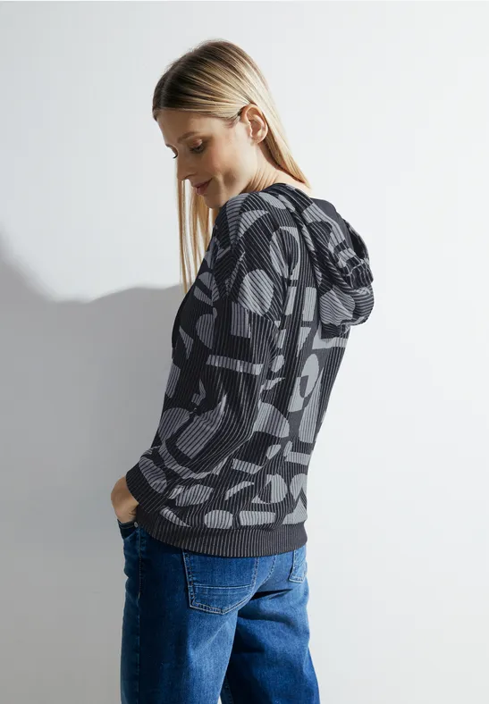 Jacquard Hoodie Shirt günstig online kaufen