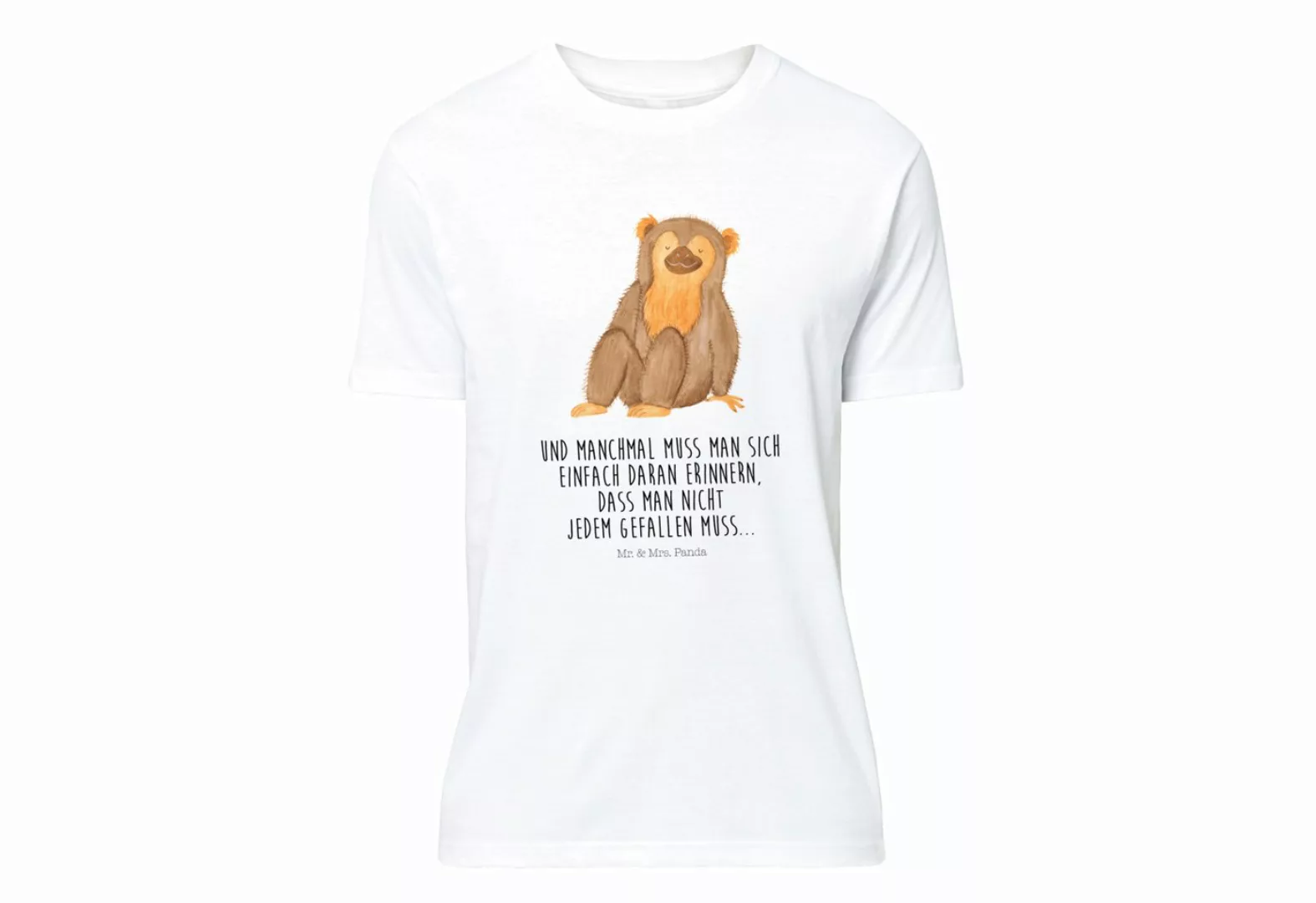Mr. & Mrs. Panda T-Shirt Affe - Weiß - Geschenk, Junggesellenabschied, Self günstig online kaufen