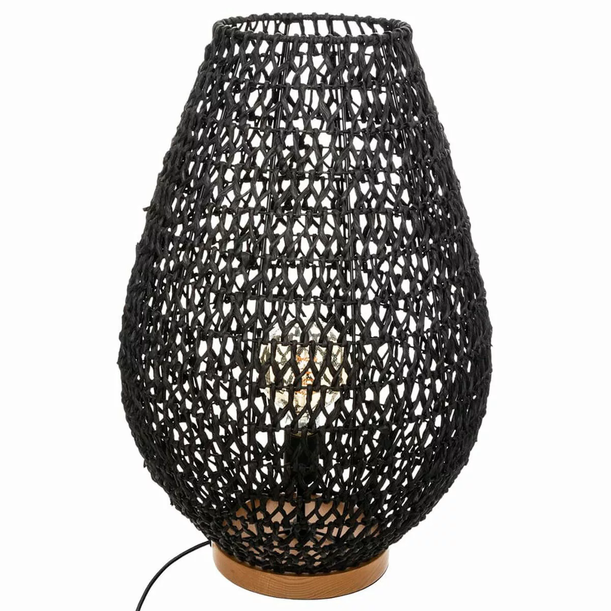 Stehlampe Atmosphera Tressé Schwarz (55,5 X 37,5 Cm) günstig online kaufen