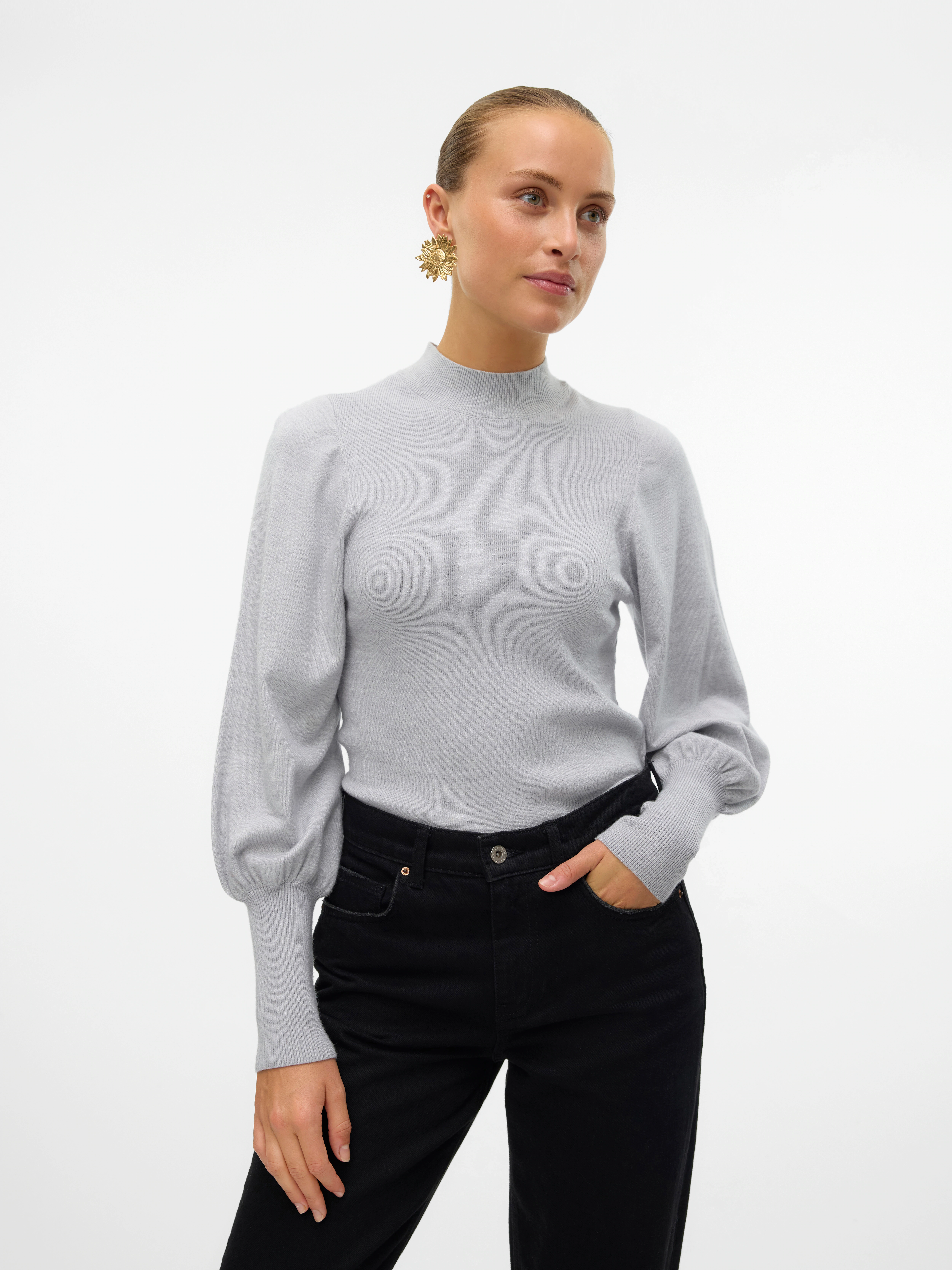 Vero Moda Strickpullover "VMHOLLYKARISPUFF LS HIGHNK PULLOV GA BOO" günstig online kaufen