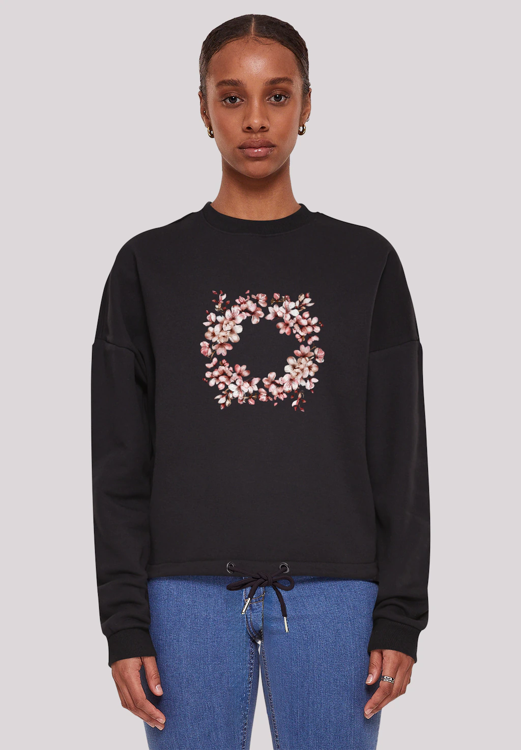 F4NT4STIC Sweatshirt "Rosa Frühlings Blumenkranz Dekor", Premium Qualität günstig online kaufen