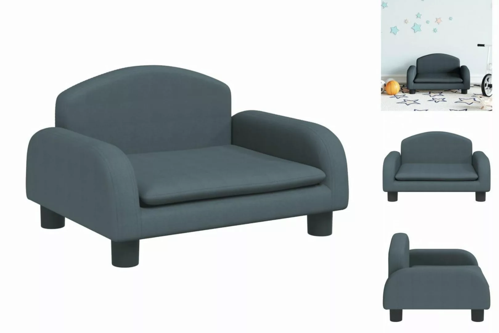 vidaXL Kindersofa Kindersofa Dunkelgrau 50x40x30 cm Stoff günstig online kaufen